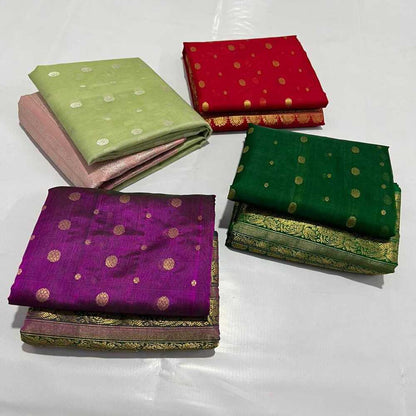 Green Chanderi Katan Silk