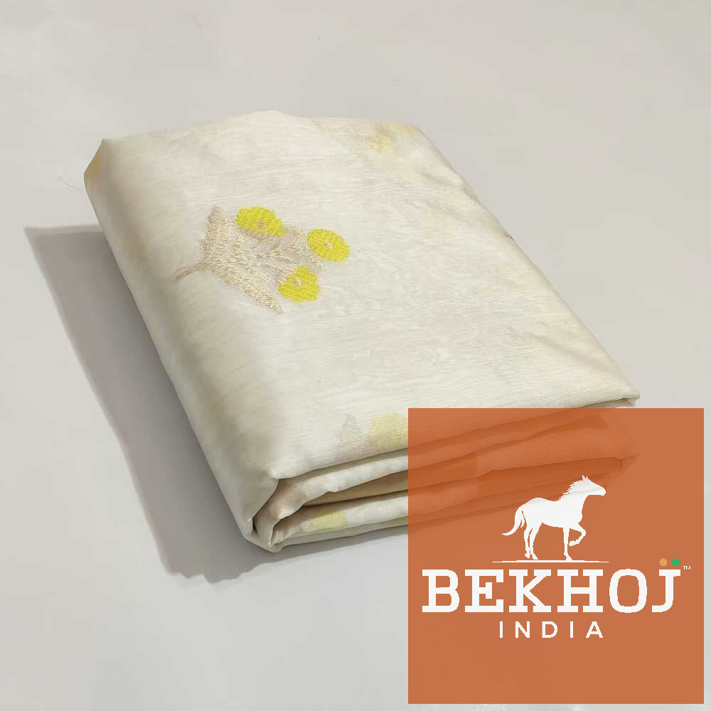 Celebrity Exclusive - White Chanderi Pattu Silk