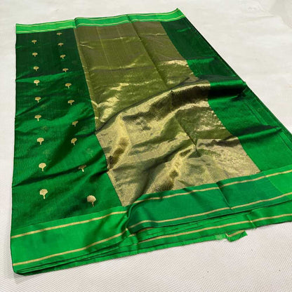 Celebrity Exclusive -Green Chanderi Pattu Silk