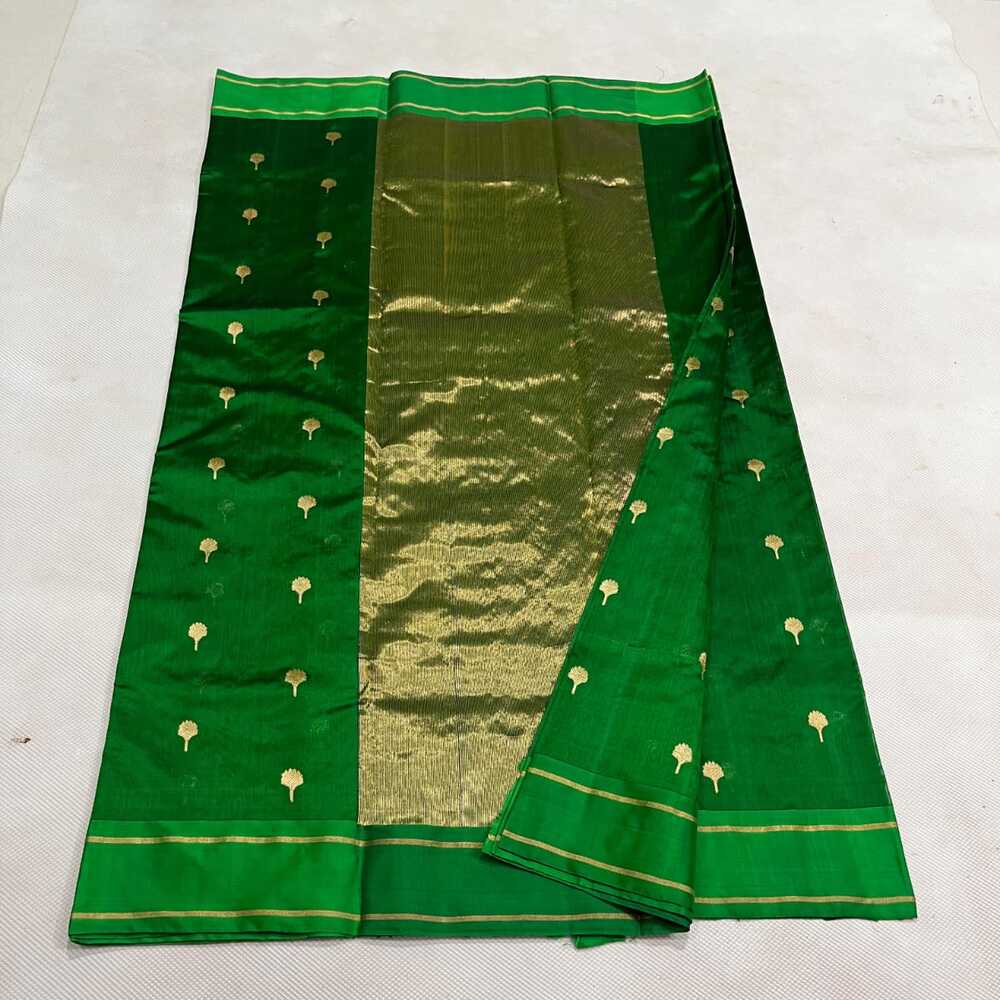 Celebrity Exclusive -Green Chanderi Pattu Silk