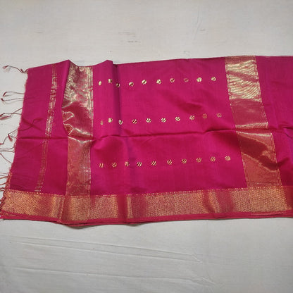 Beautiful Pure Maheshwari Zari Border Saree