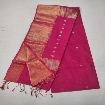 Beautiful Pure Maheshwari Zari Border Saree